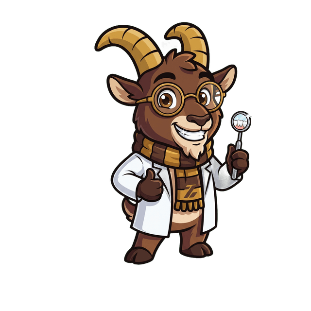 Zak the Ibex visiting a dental office
